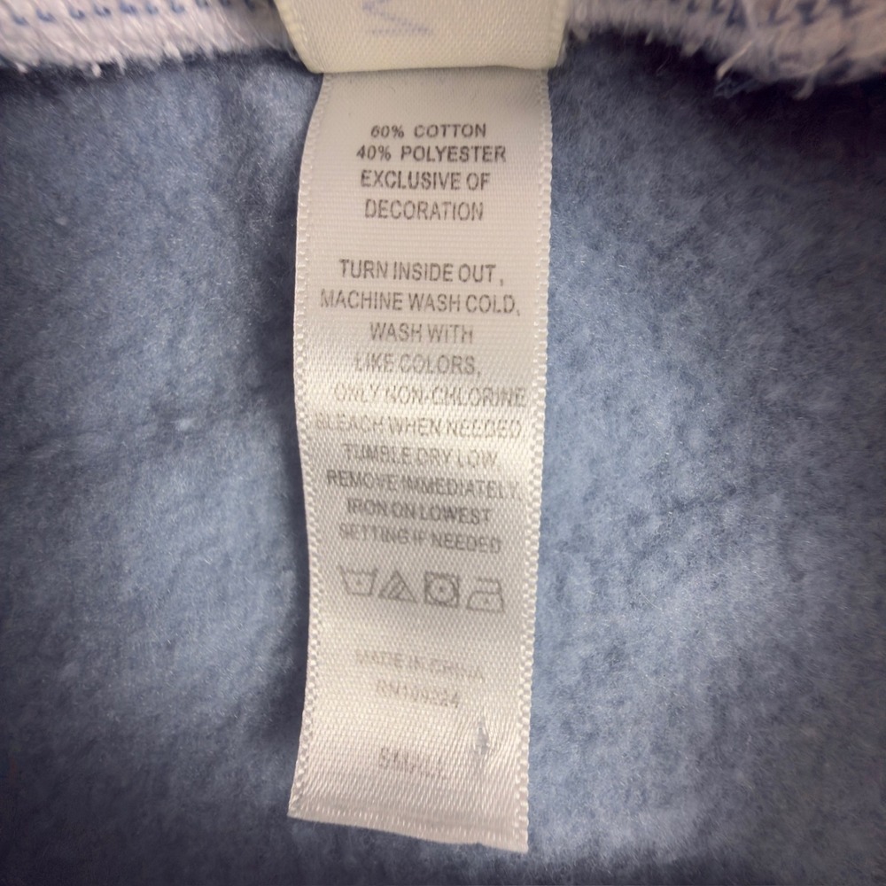 Morning Sun‎ Vintage Bless Ewe Sheep Stack Sweatshirt Blue Small Grandma Chic - Picture 8 of 9